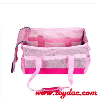 Saco de viagem de animal de estimação de cesta rosa moda